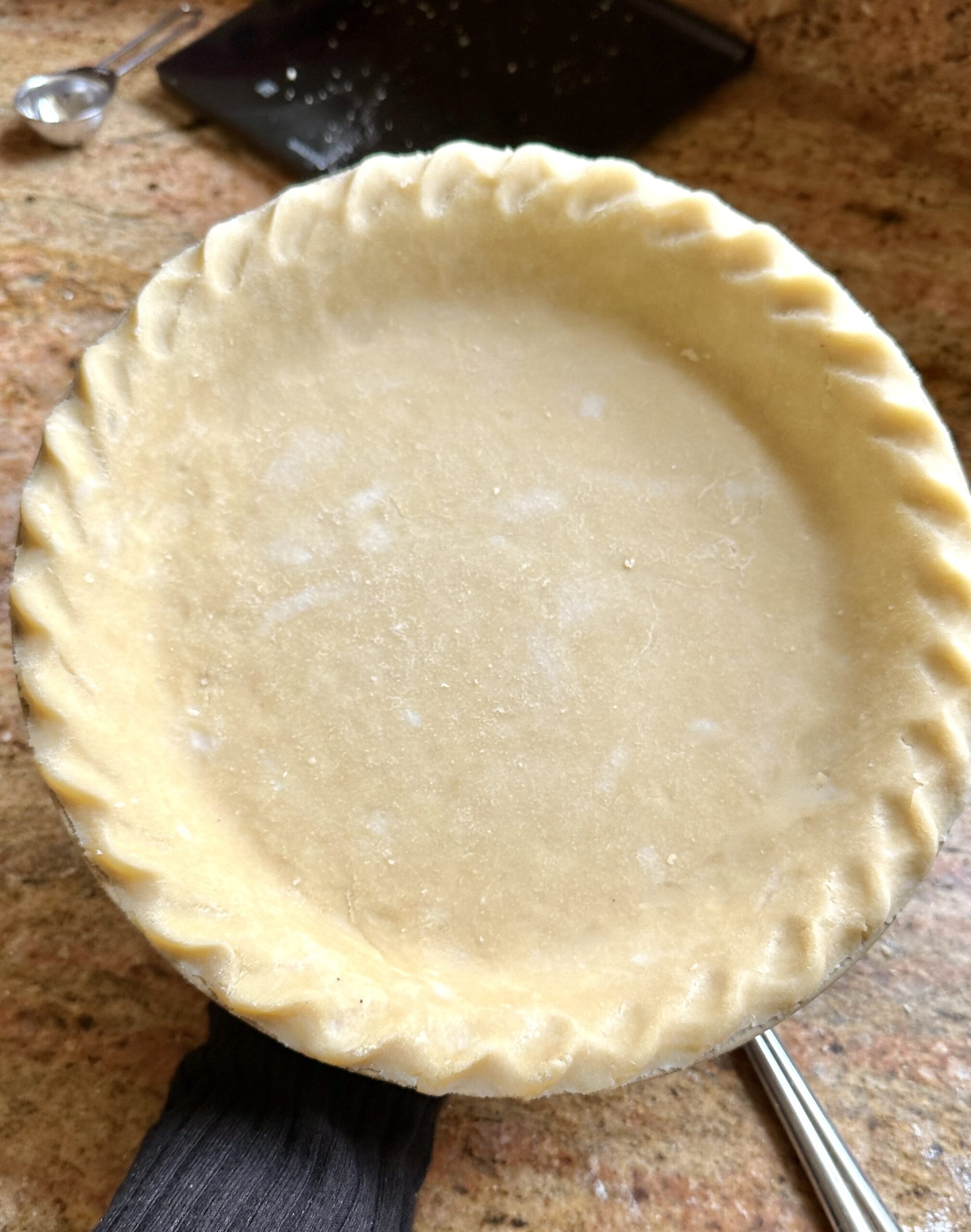 holding pie crust