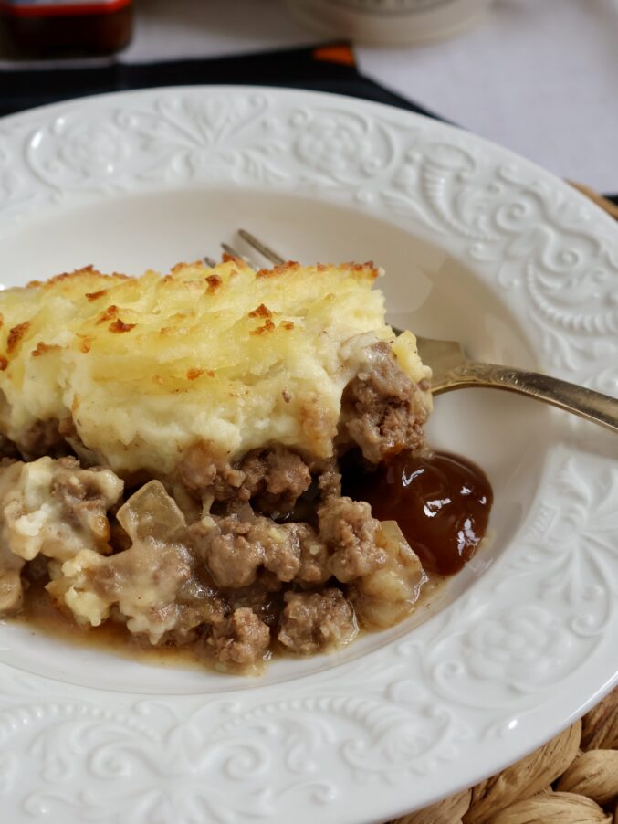 shepherd's pie with HP Sauce