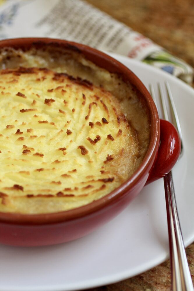 serving shepherd's pie