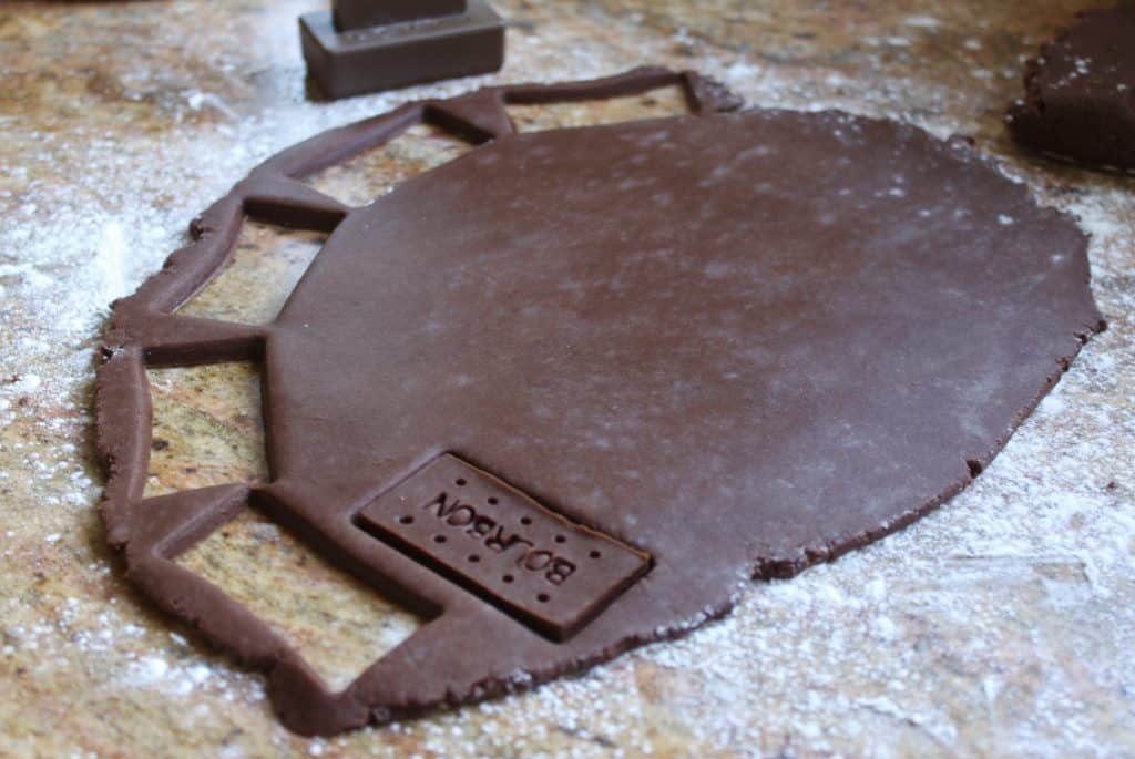 cutting Bourbon Biscuits