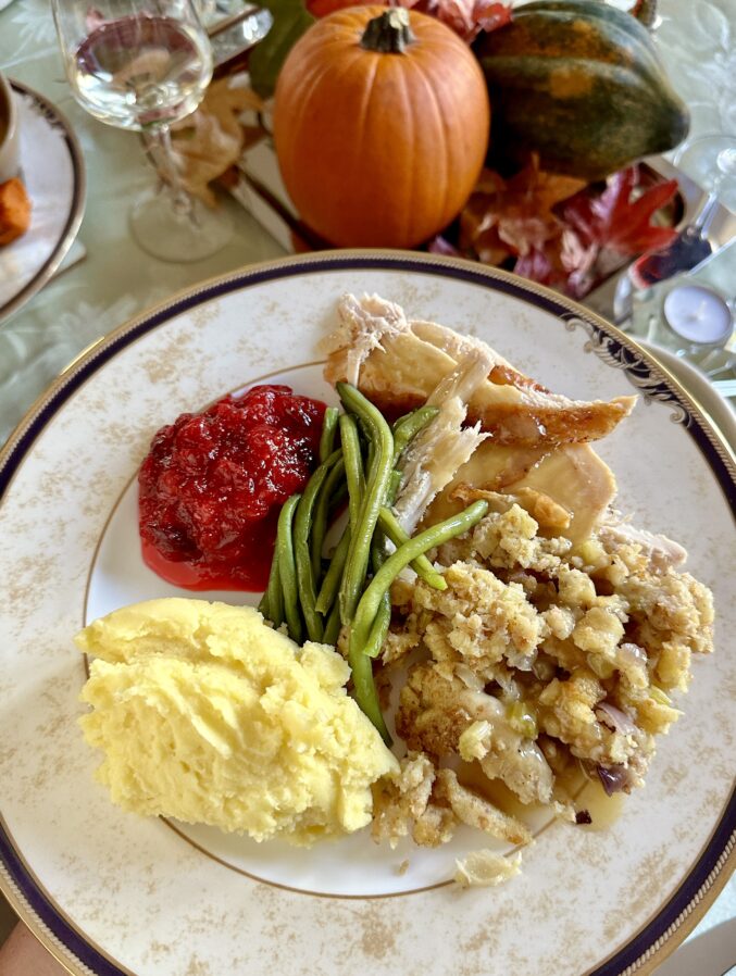 Thanksgiving dinner plate