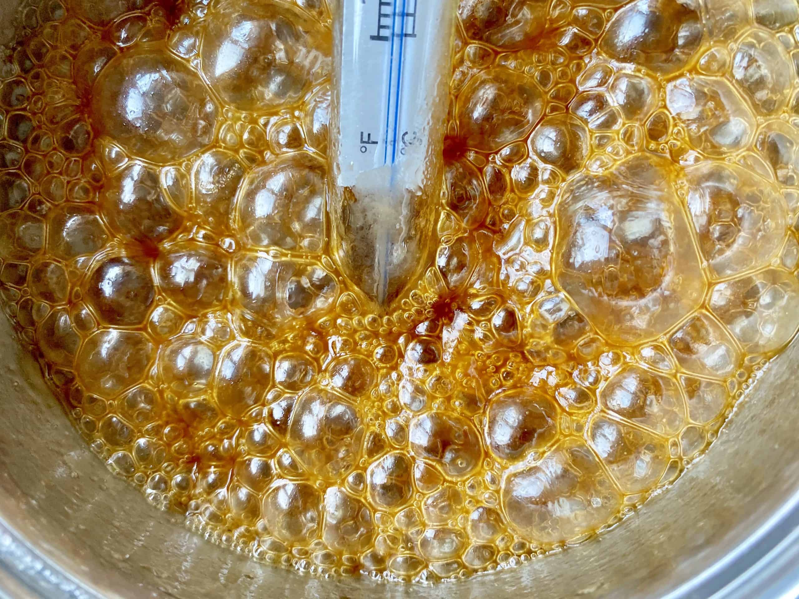bubbling syrup for oat brittle