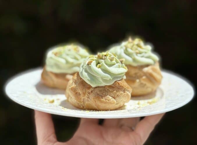 pistachio cream zeppole di san giuseppe