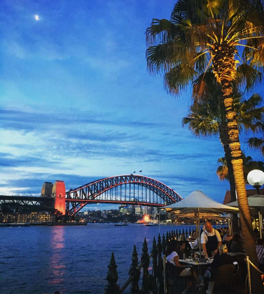 Sydney Harbour Bridge at dusk