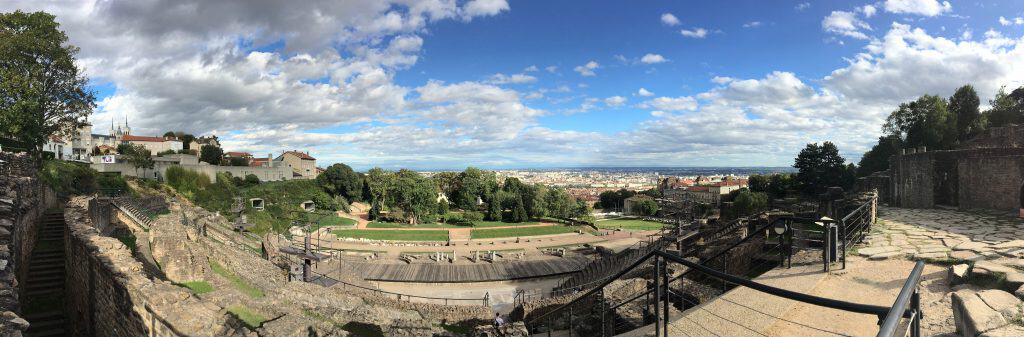 view from the Gallo Roman museum in Lyon