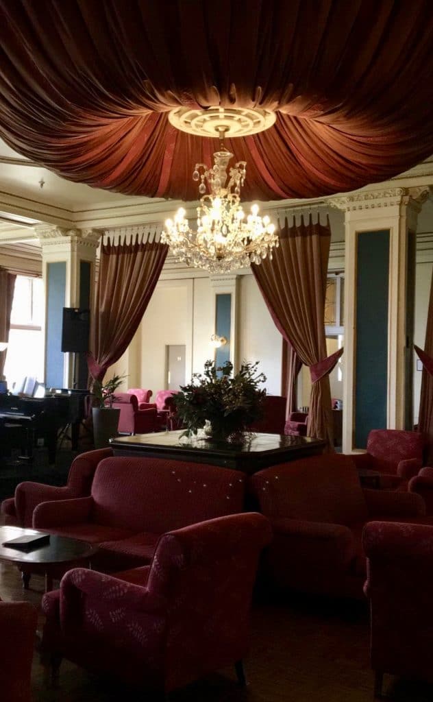Lobby at the Tongariro Chateau Hotel