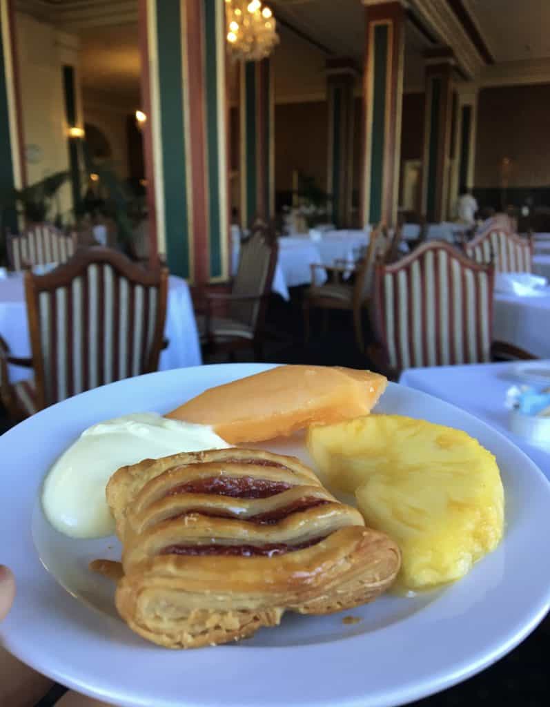 Breakfast plate at Tongariro hotel