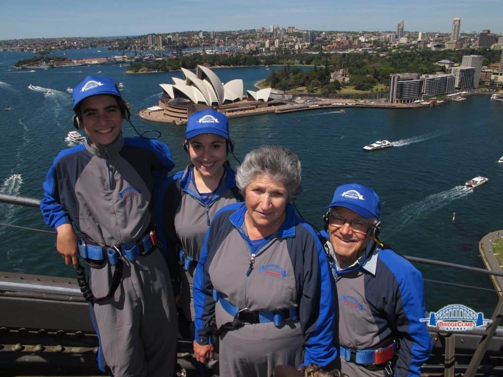 The Risi Family on the Sydney Harbour Bridge