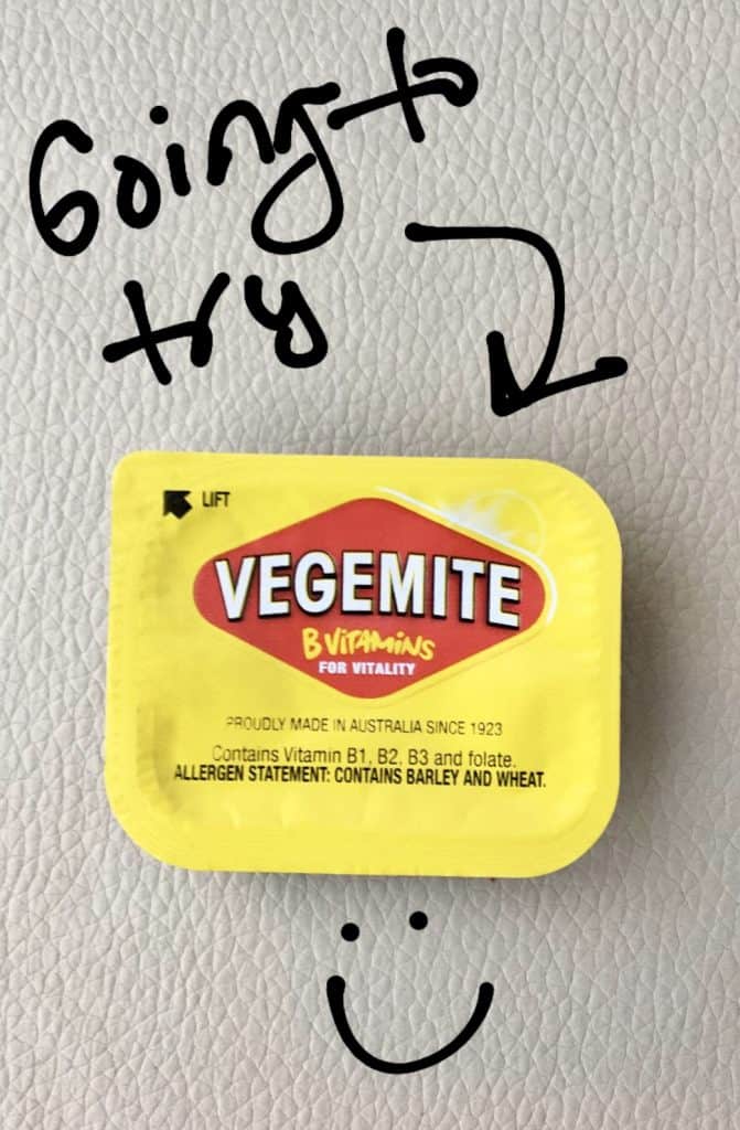 Trying vegemite in Australia