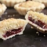 coconut and raspberry tarts