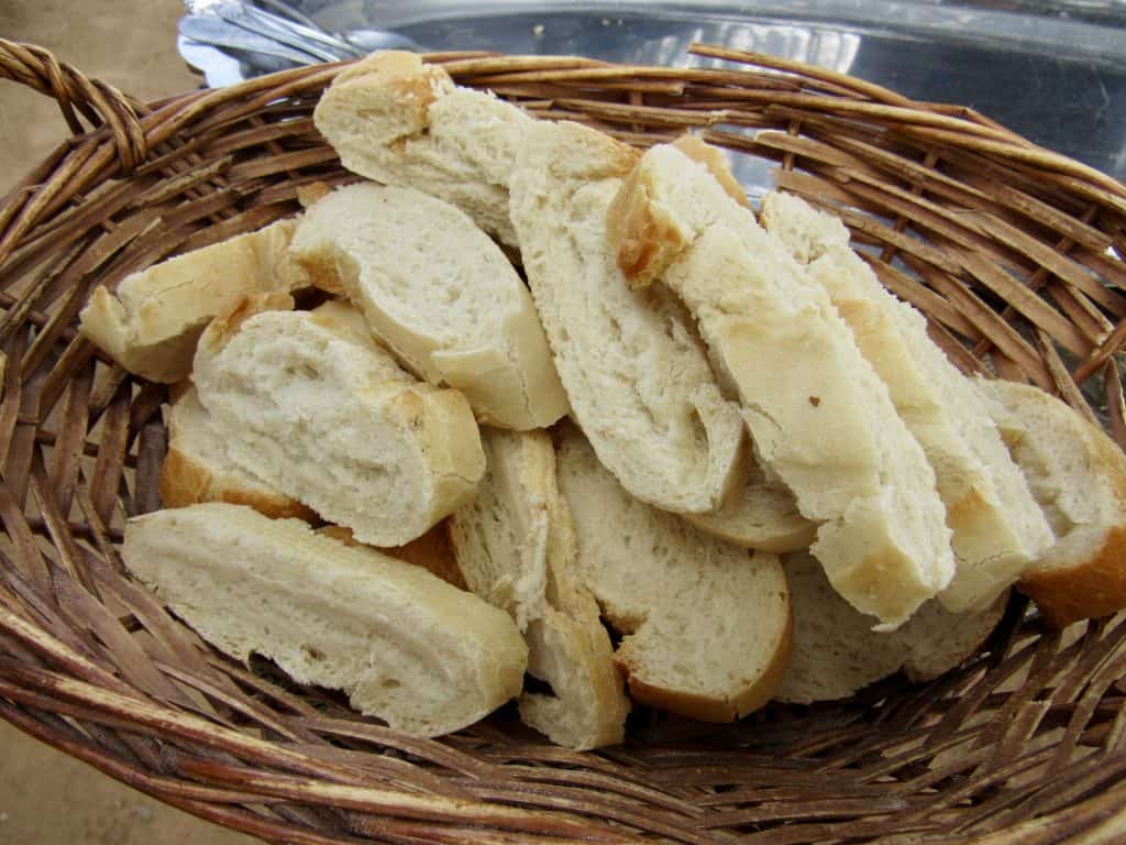 Crusty baguette to go with the grilled Camembert