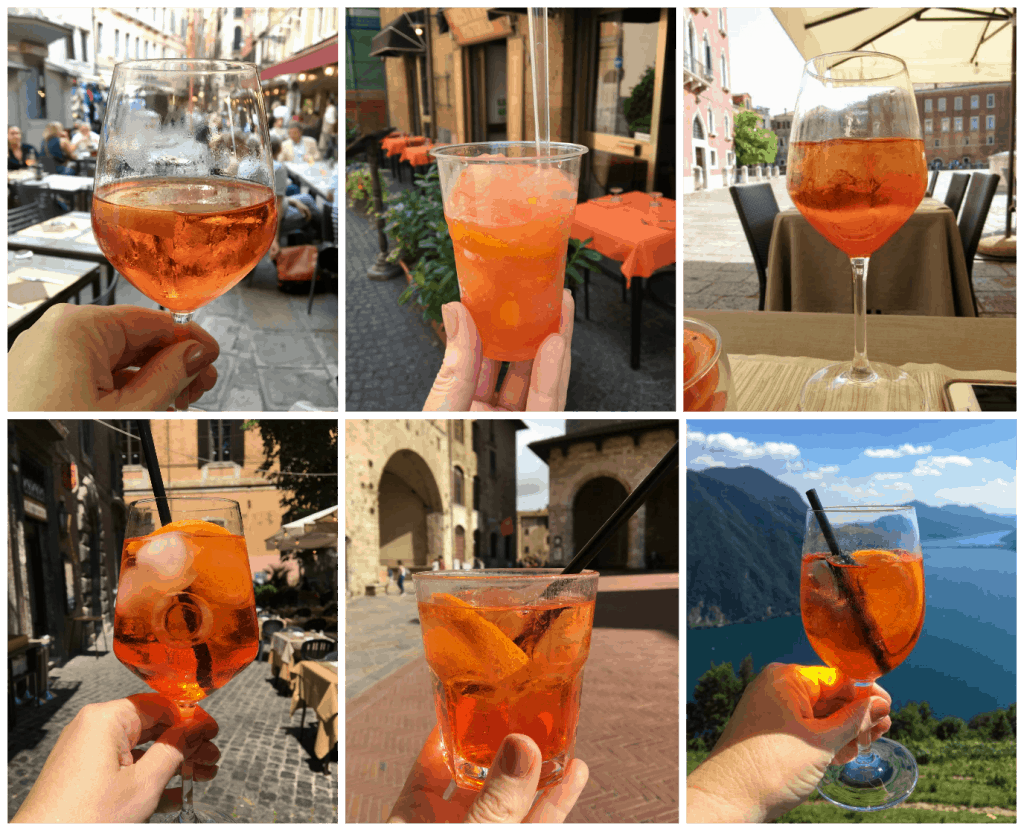 Aperol Spritz collage Aperol Spritz collage