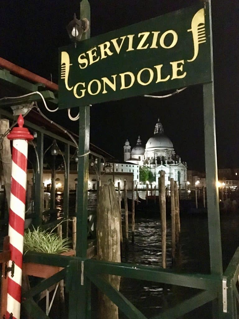 Venice at night.