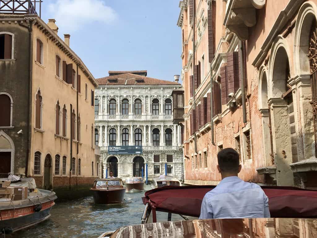 Arriving in Venice, Italy