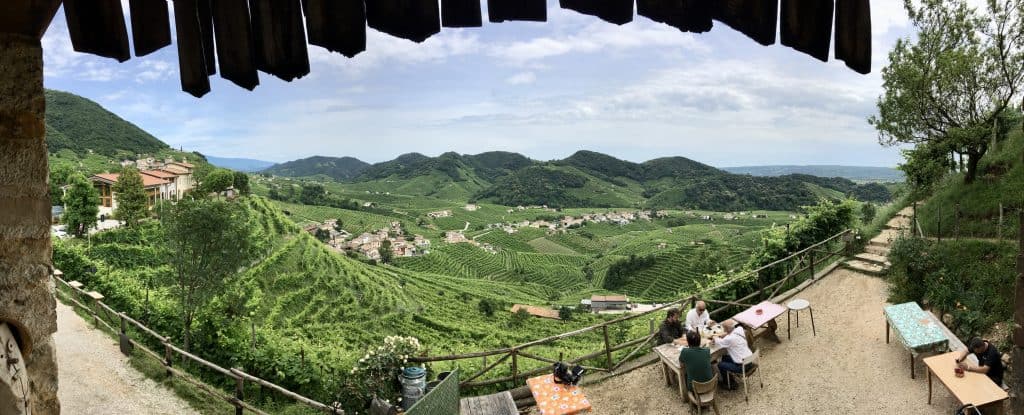 A day trip to Valdobbiadene and a View from Osteria Senz'Oste