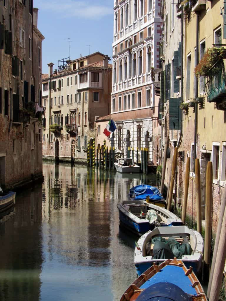 a quiet canal in Venice
