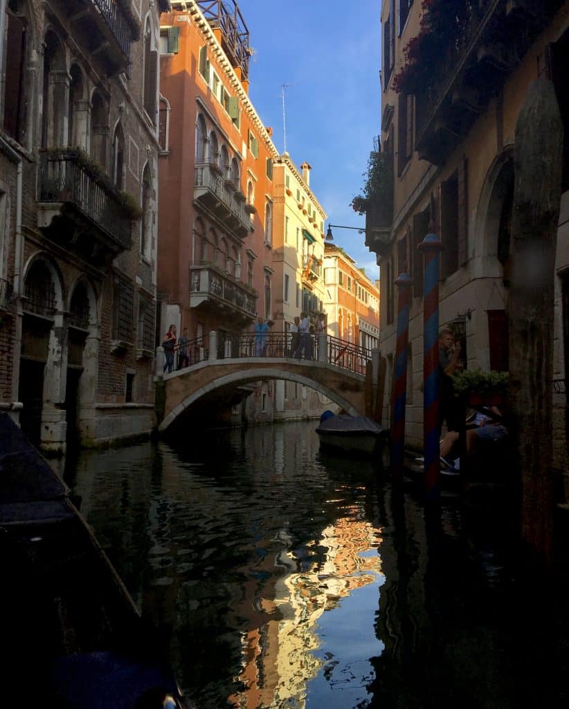 Venice canal in the late afternoon