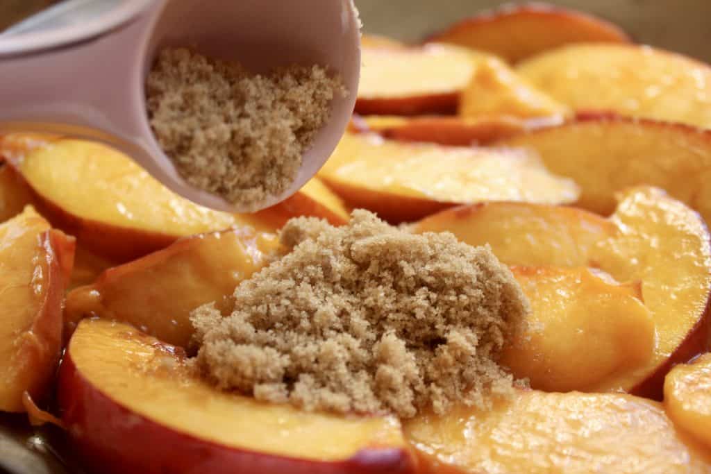 buttery maple peach topping