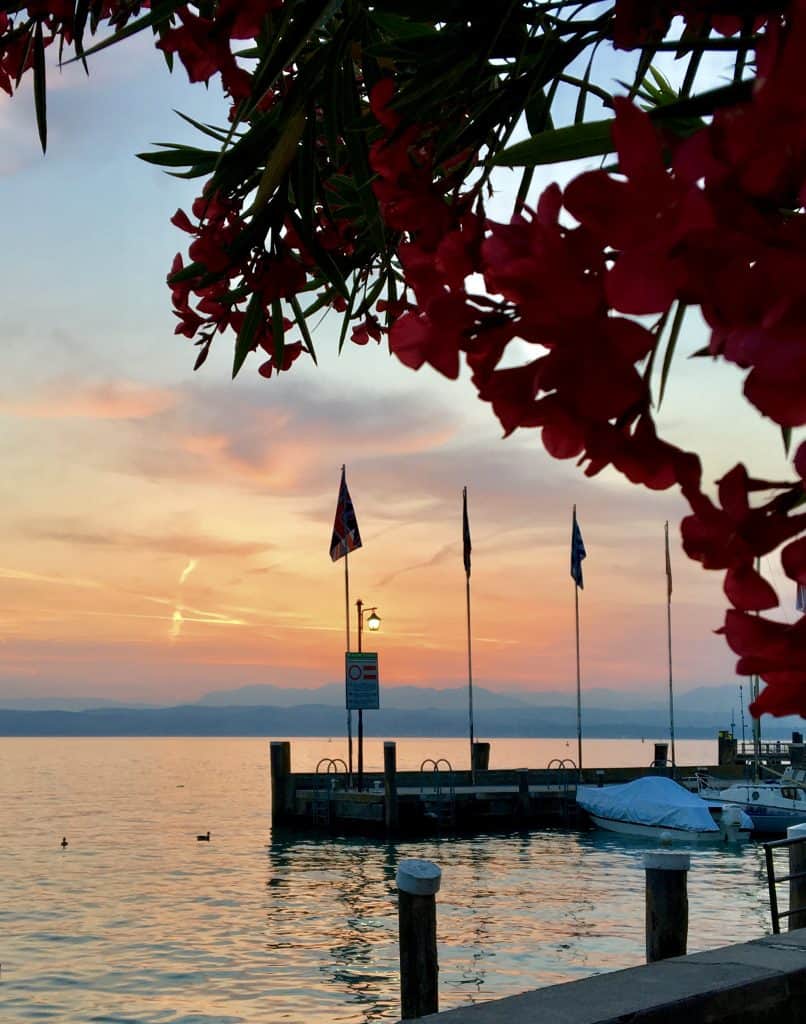 Sunset in Sirmione (sirmione by car)