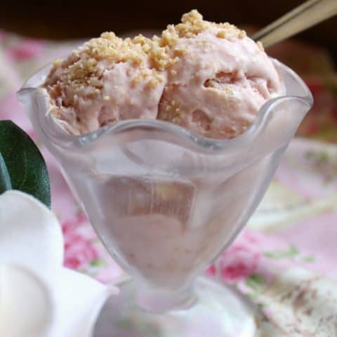 Delia's Rhubarb Ice Cream with Crumble