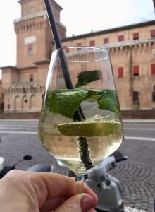 Hugo cocktail visiting Ferrara, Castello Estense