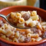 authentic pasta e fagioli with Parmigiano Reggiano