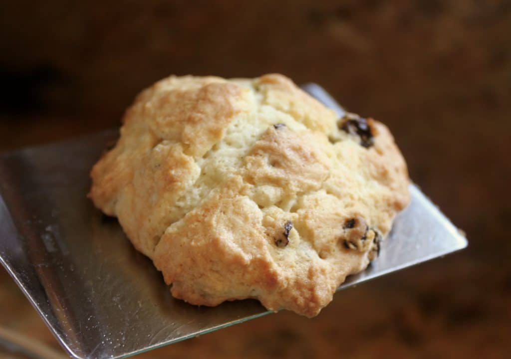 rock cakes on a spatula