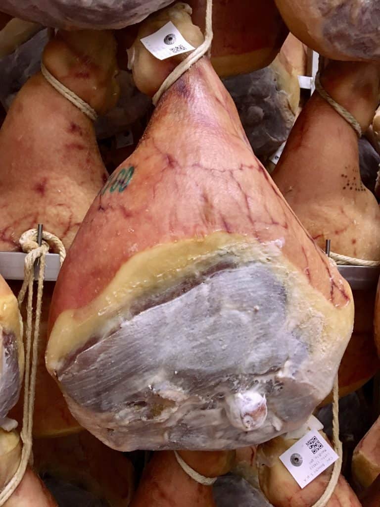 Prosciutto di Parma DOP in a factory