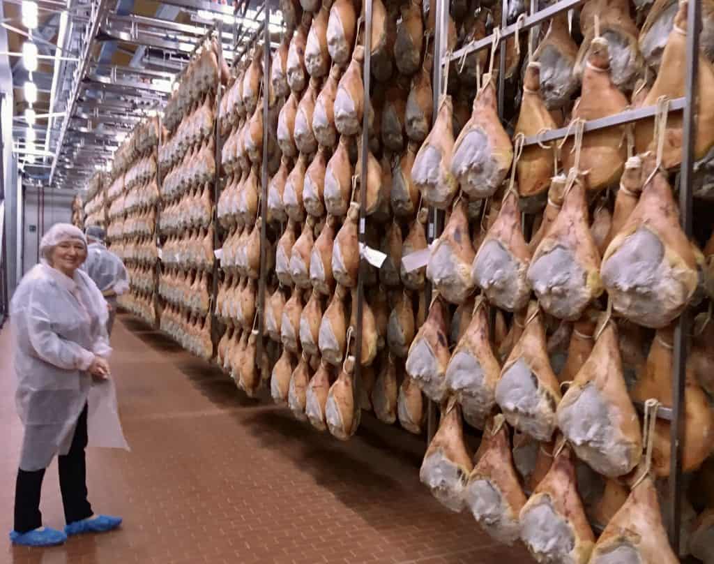 Mum in the prosciutto factory