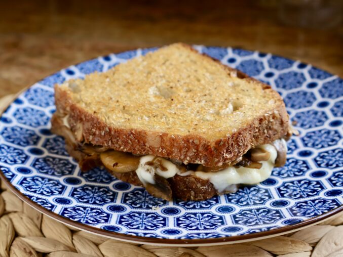grilled cheese and mushroom sandwich