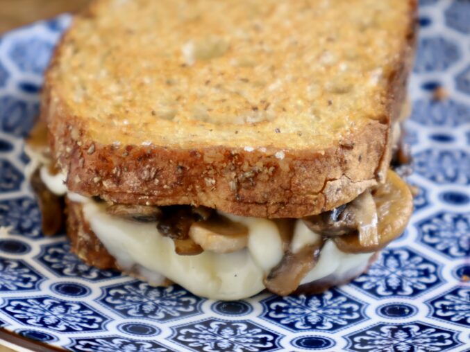 grilled cheese and mushroom sandwich