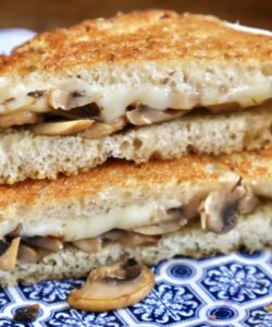 grilled cheese and mushroom sandwich