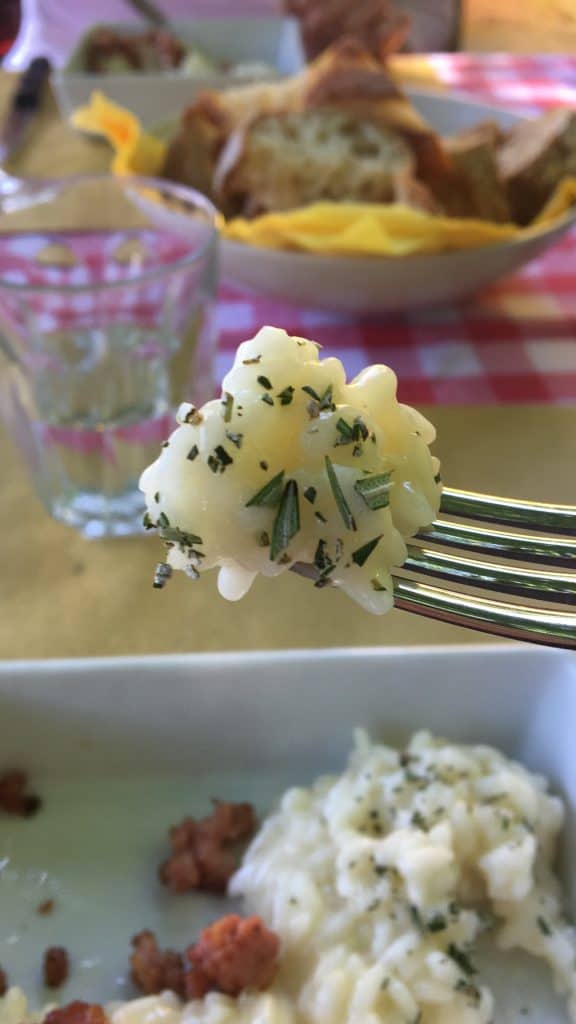 forkful of risotto