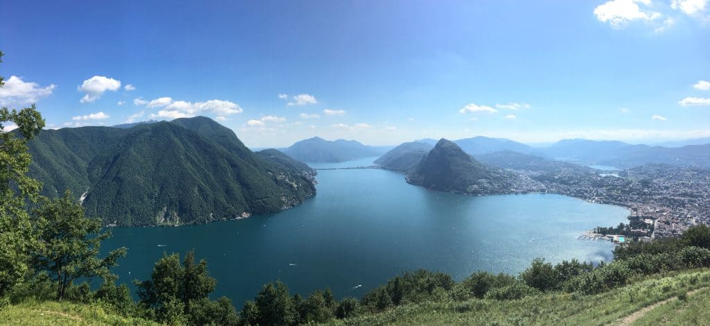 Lake Lugano from Monte Bre