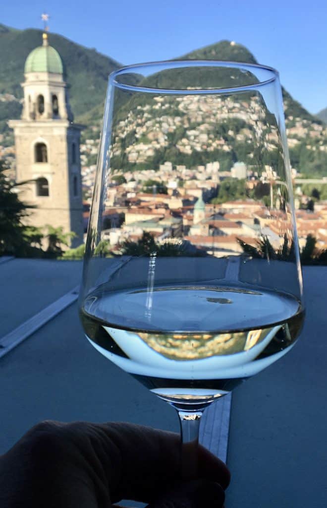 Wine with a view of Lugano