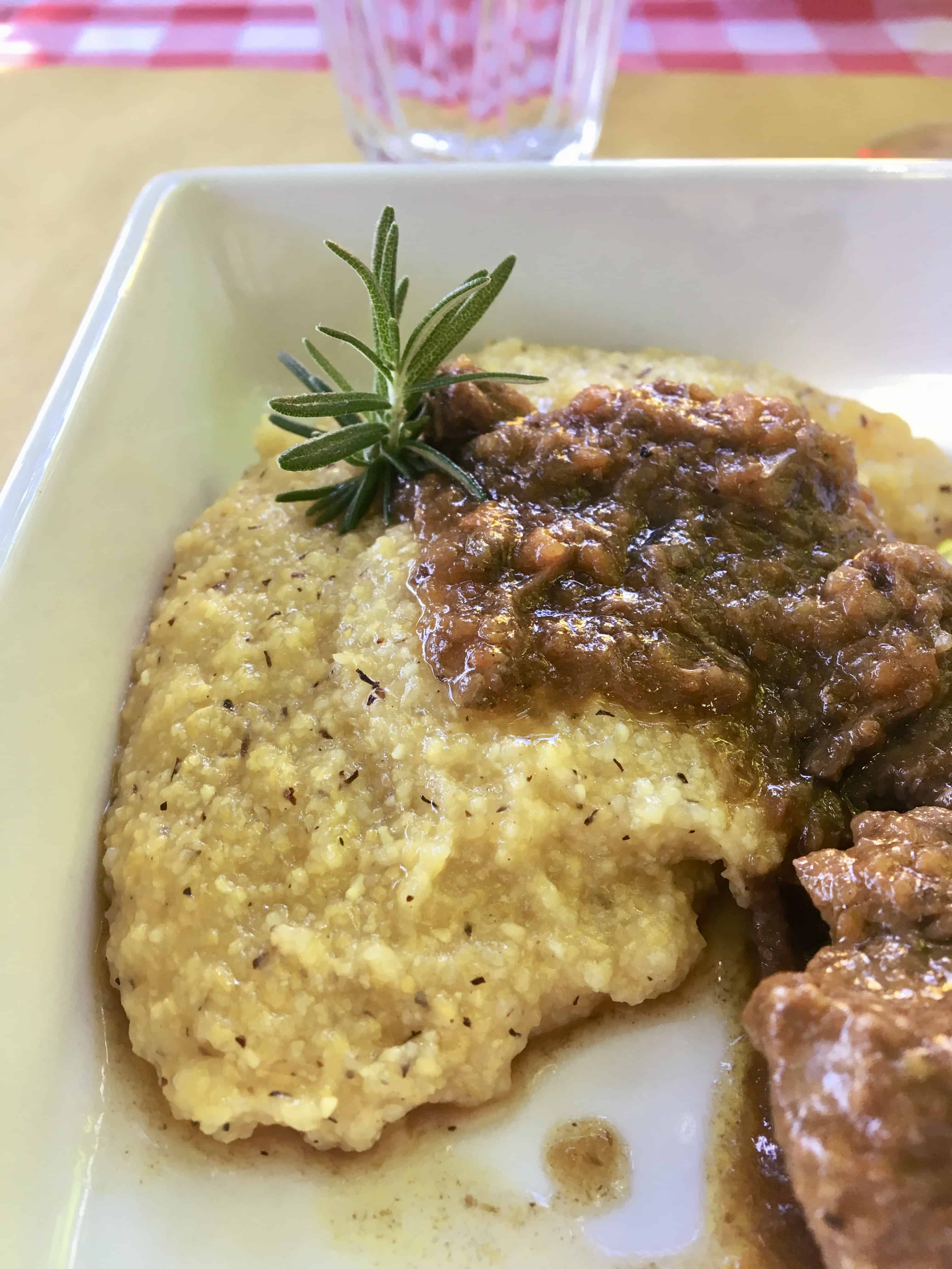 Polenta and beef