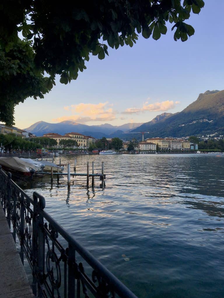 Lugano at dusk