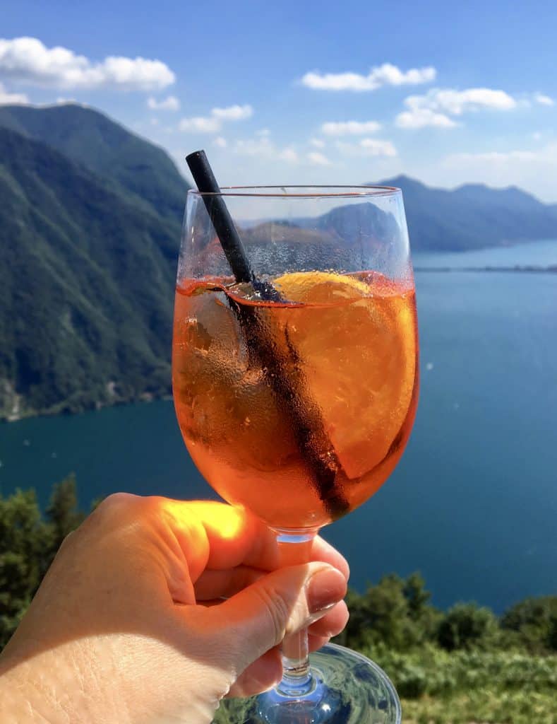 APEROL spritz over Lake Lugano