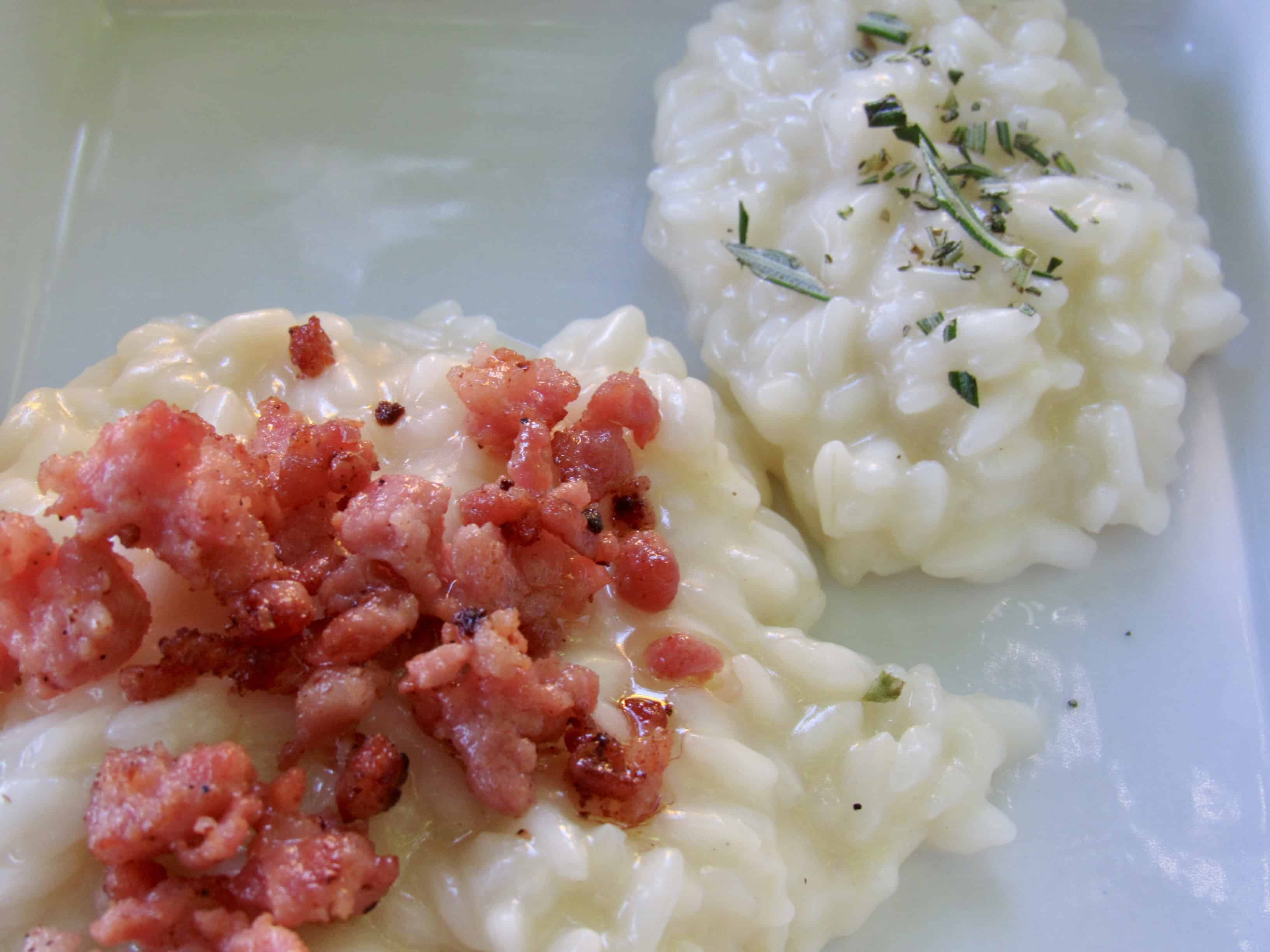 Risotto making lesson plated dish of rice