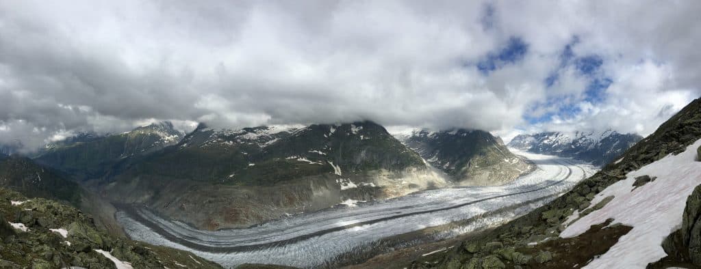 panorama of the Aletsch glacier