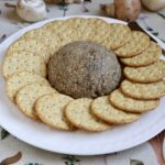 pate with crackers on plate
