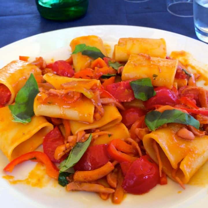 A Recipe for Paccheri con Sugo di Mare (Pasta with Seafood Sauce) and A Drive from Rome to Sperlonga