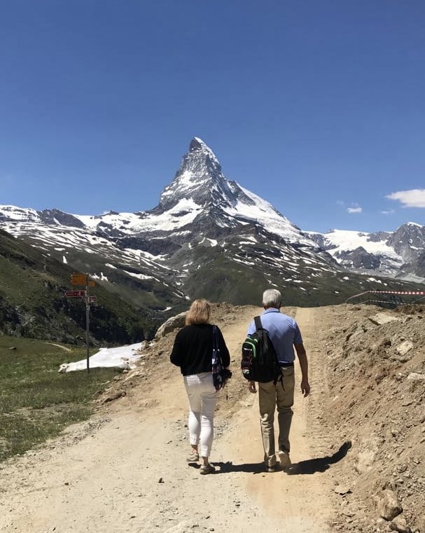 Walking towards the Matterhorn