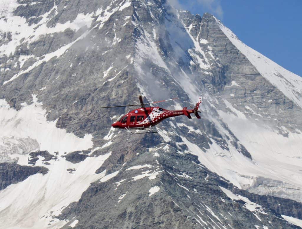 Helicopter tour, Zermatt