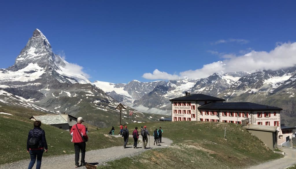 Hiking with a Matterhorn view