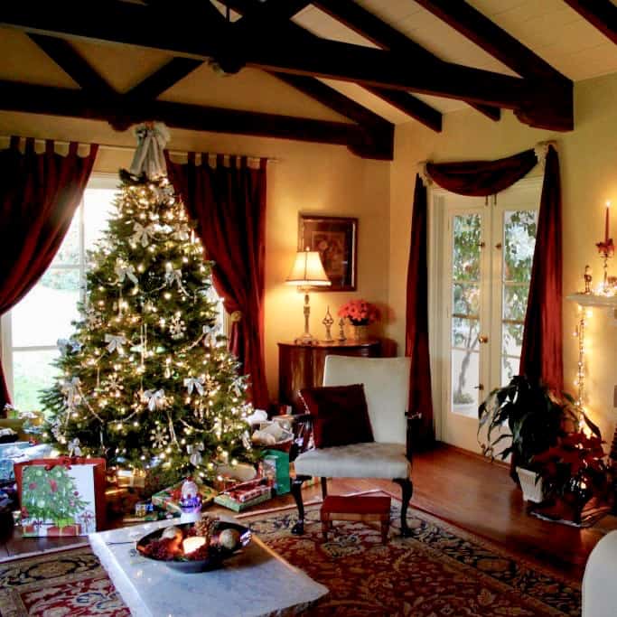 Christmas tree in living room
