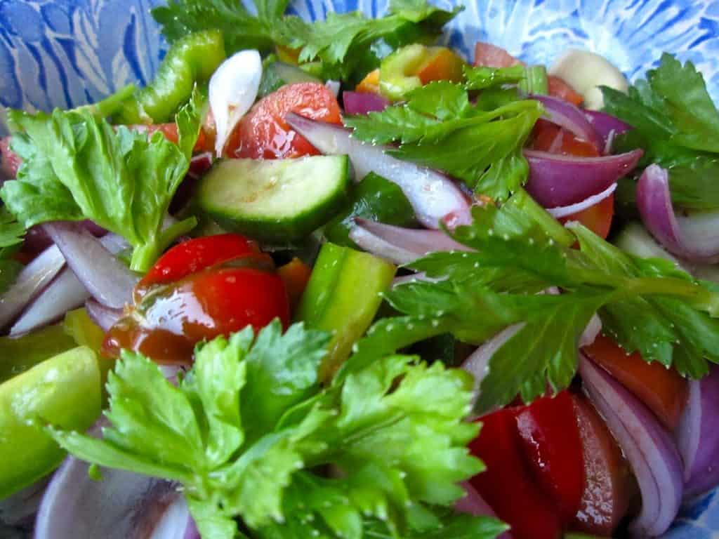 Simple, fresh garden salad