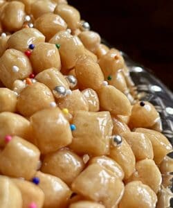 close up struffoli