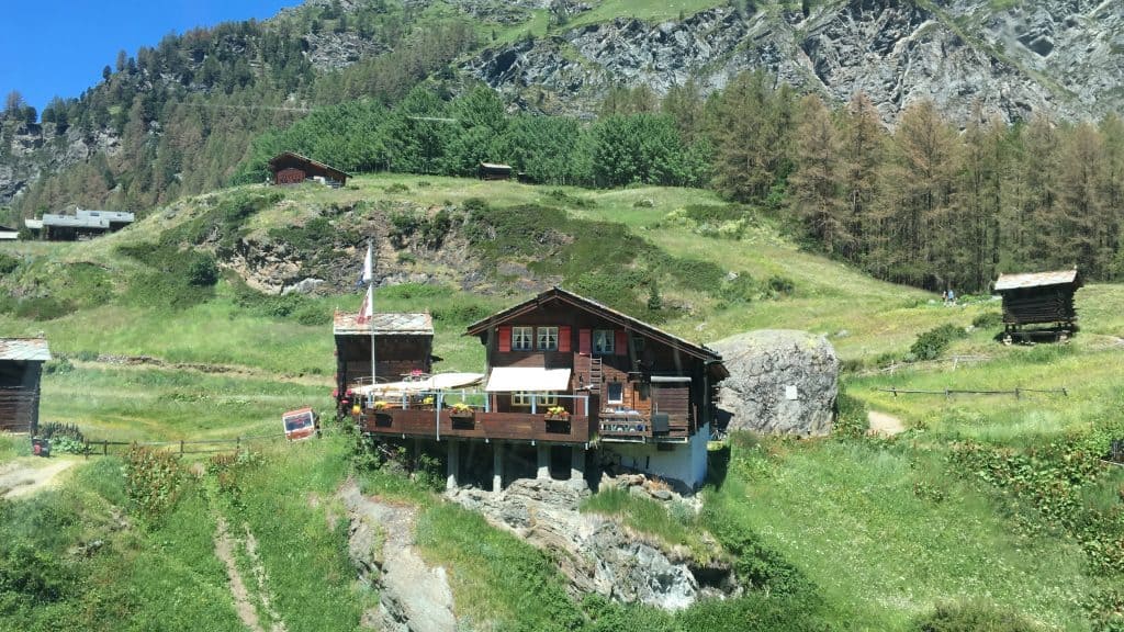 view from gondola zermatt