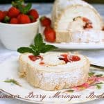 strawberry meringue roulade